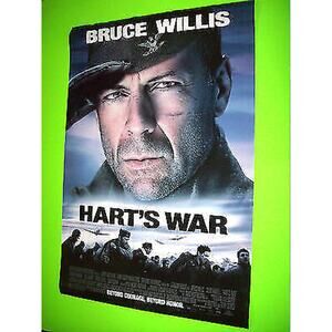 Harts War Movie Poster Bruce Willis 2001 Original Large Reversed Back 40" X 27"